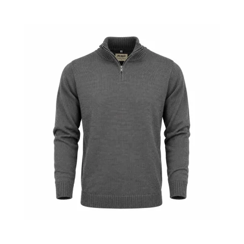 1/4 Zip Plain Knitted Jersey