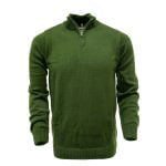 1/4 Zip Plain Knitted Jersey