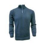 1/4 Zip Plain Knitted Jersey