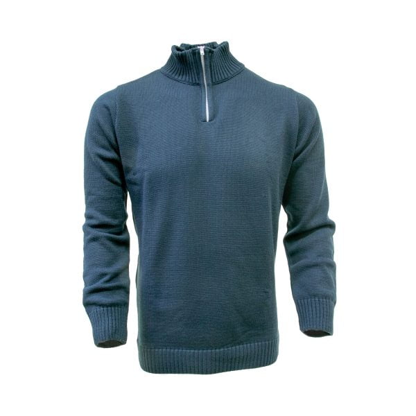 1/4 Zip Plain Knitted Jersey