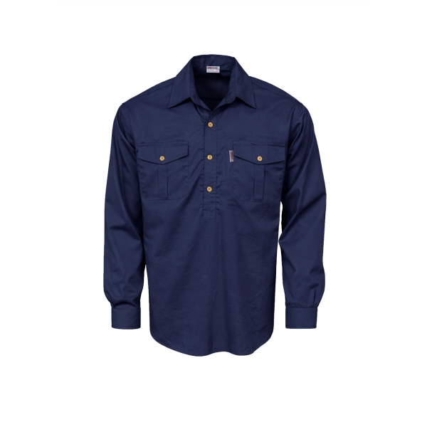 Box Front Long Sleeve Shirt