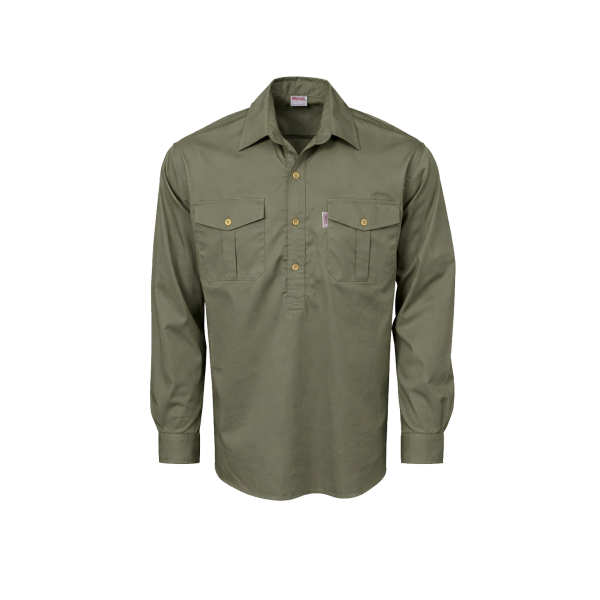 Box Front Long Sleeve Shirt