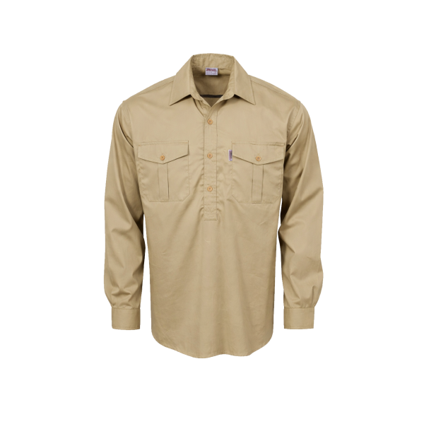 Box Front Long Sleeve Shirt