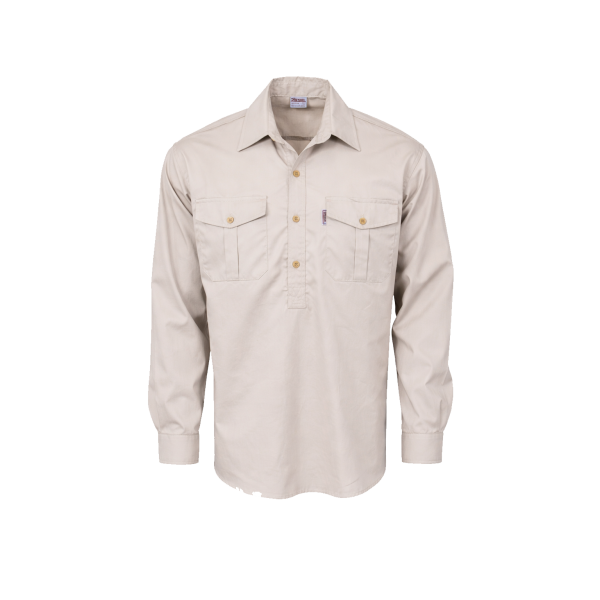 Box Front Long Sleeve Shirt