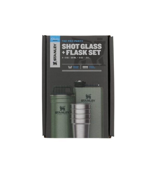 Pre-Party Shotglass + Flask Set