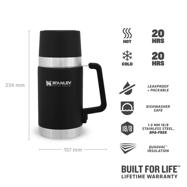 Stanley Unbreakable Food Jar .70L / 24oz - Blk