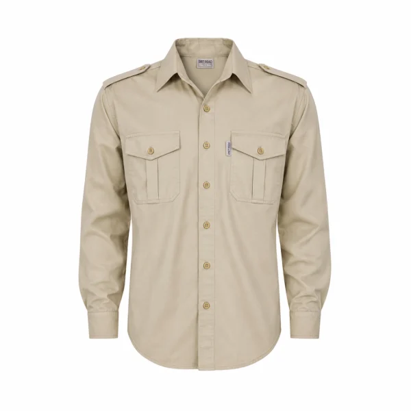Khaki Long Sleeve Field Shirt