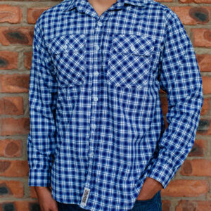 Diaz Long Sleeve Check Navy