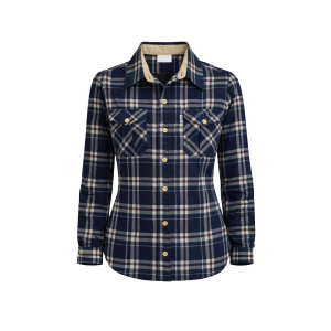 Ladies Flannel Navy Check
